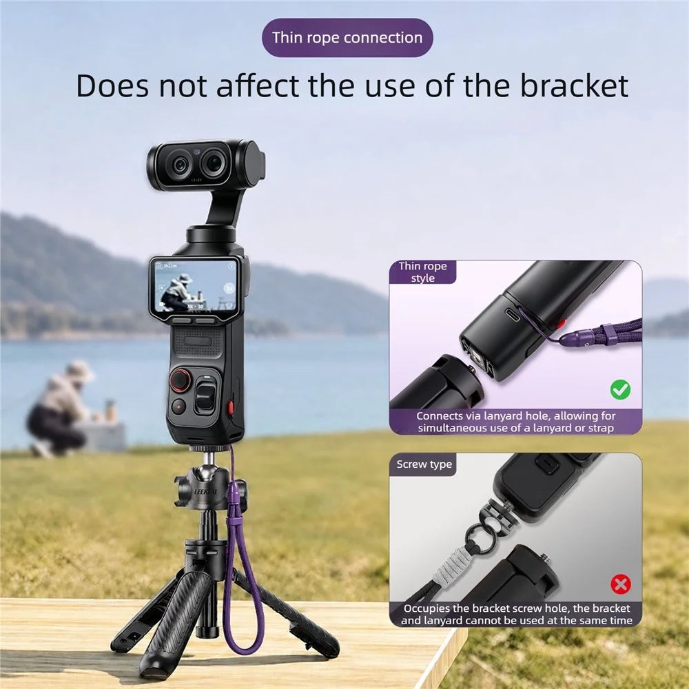 19.5cm Camera Wrist Strap with Self-locking Adjustment Buckle Anti-lost Hand Rope for Action Camera Phone Digital Device - Dark Purple - 5