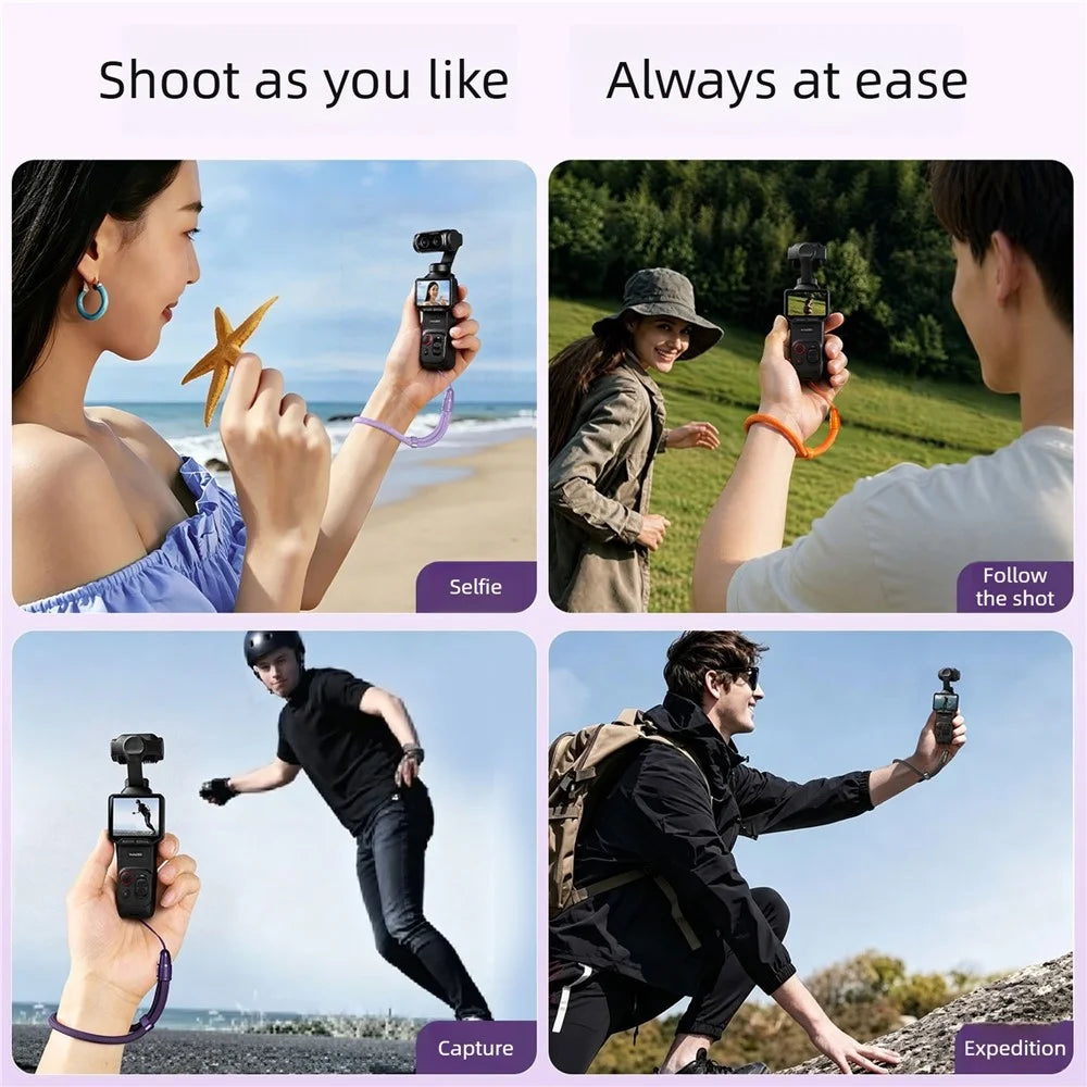 19.5cm Camera Wrist Strap with Self-locking Adjustment Buckle Anti-lost Hand Rope for Action Camera Phone Digital Device - Dark Purple - 6