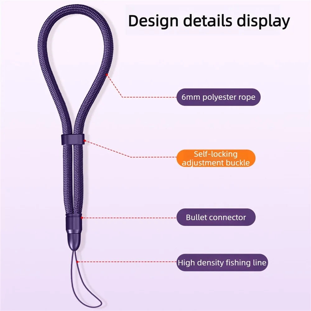 19.5cm Camera Wrist Strap with Self-locking Adjustment Buckle Anti-lost Hand Rope for Action Camera Phone Digital Device - Dark Purple - 7