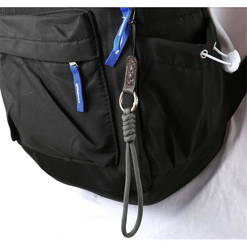 SLR Camera Cotton Braided Hand Strap Camera Cellphone Key Lanyard Anti-lost Wrist Rope - Black - 4