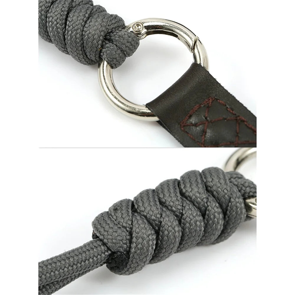 SLR Camera Cotton Braided Hand Strap Camera Cellphone Key Lanyard Anti-lost Wrist Rope - Black - 7