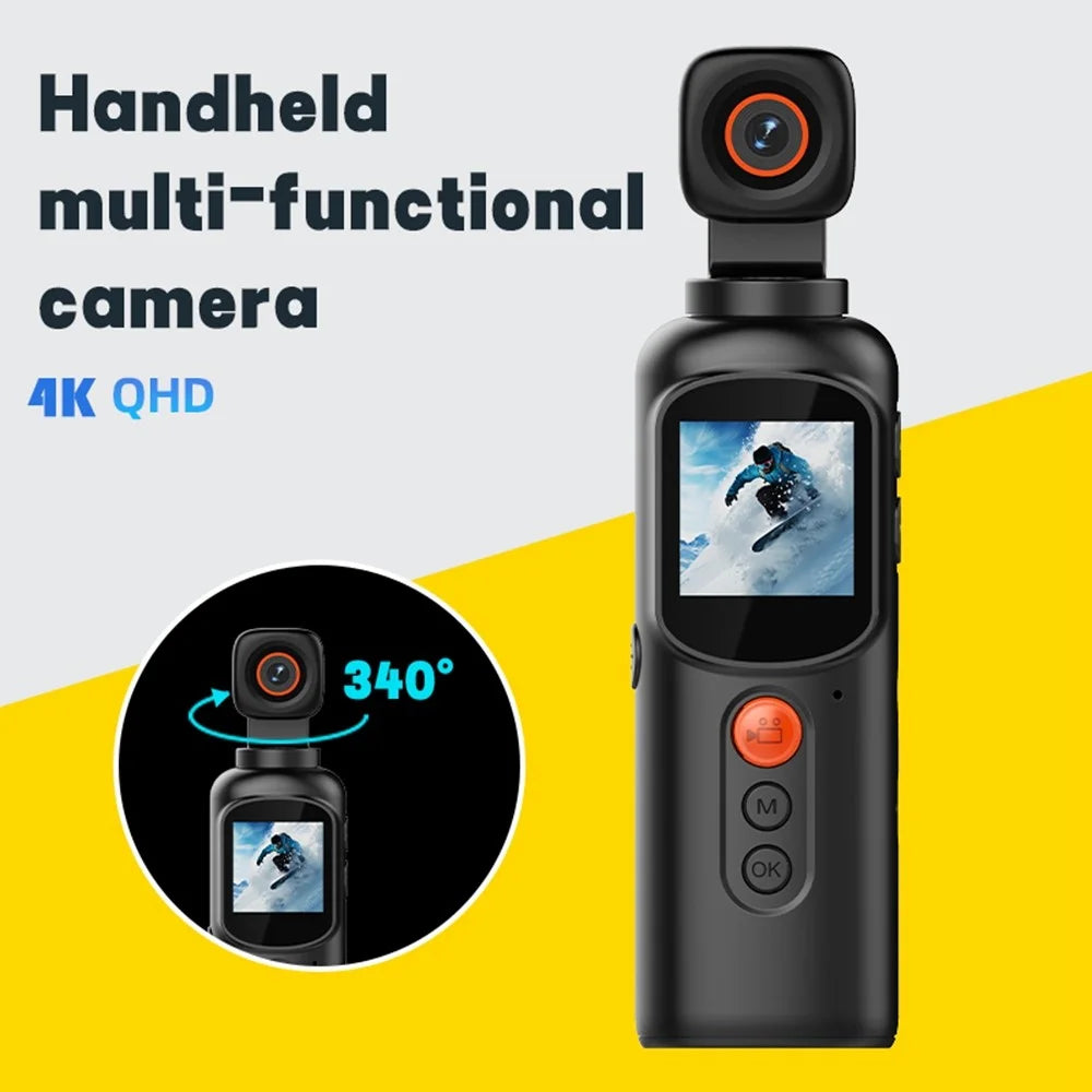 LK2316 Handheld Portable 4K Ultra HD Action Camera Rotating Gimbal Stabilization Wireless Recorder for Outdoor Sports - 2