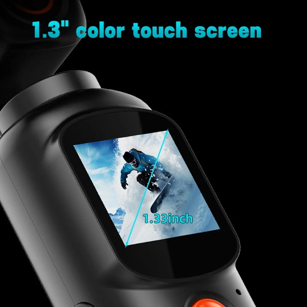 LK2316 Handheld Portable 4K Ultra HD Action Camera Rotating Gimbal Stabilization Wireless Recorder for Outdoor Sports - 4