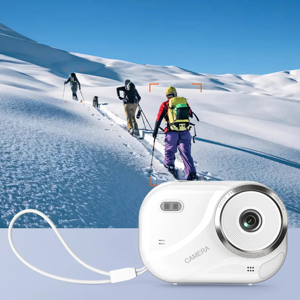 X1000 2.4 Inch Screen Mini Digital Camera for Beginner HD Video Recording CCD Support WiFi Transfer, with 32GB Card + Card Reader - White - 6