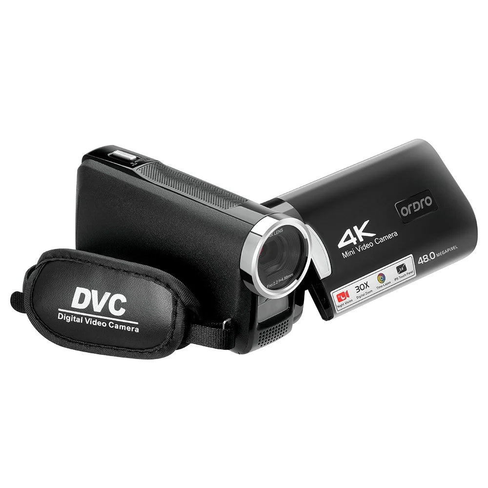 ORDRO AC2 30X Smart Zoom 4K 3.0-inch HD Touch Screen Night Vision Video Camera - EU Plug - 6