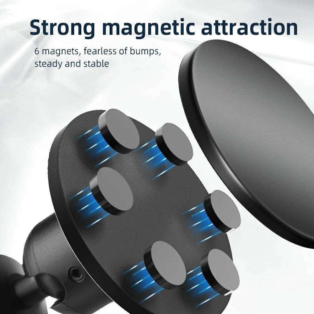 BRDRC Magnetic Camera Mount 360-Degree Rotation Ball Head - Black - 5