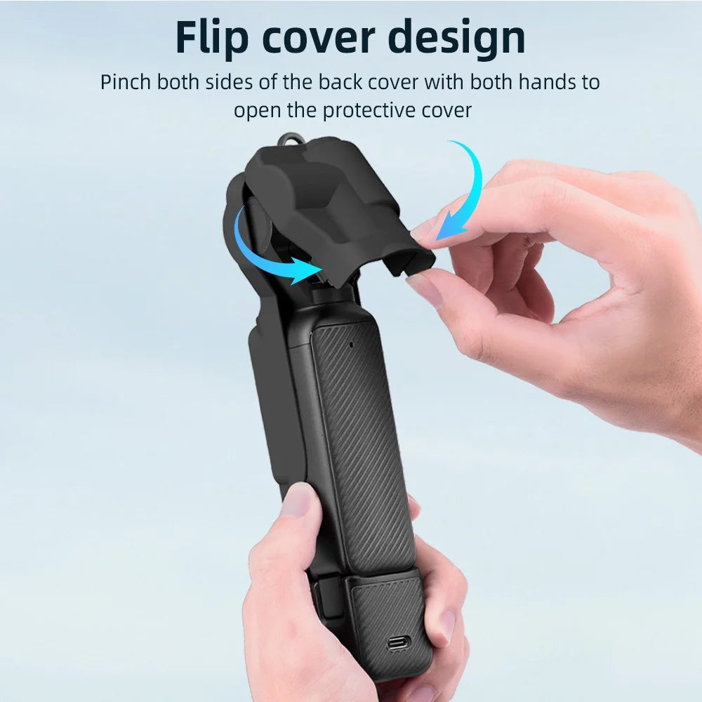 BRDRC For DJI Osmo Pocket 3 Gimbal Lens Screen Protective Cover ABS + PC Case - Blue - 5