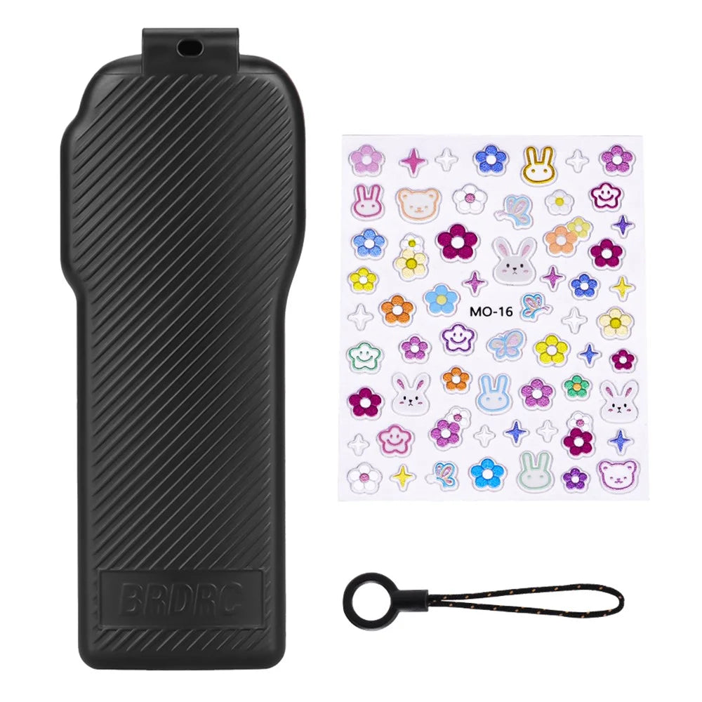 BRDRC For DJI Osmo Pocket 3 Case Twill Texture ABS Portable Protective Cover Filter Storage - Black - 1