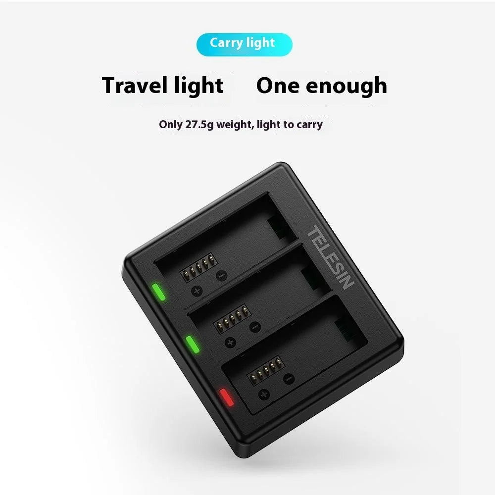 TELESIN S0-BCG-1 For GoPro Hero 13 Battery Charging Dock Base 3 Slots Charging Box - 4