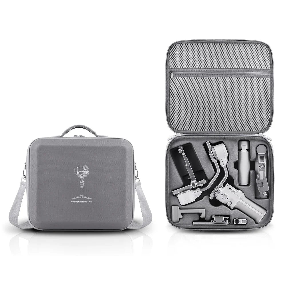 BRDRC For DJI RS 4 Mini Stabilizer Storage Bag Portable Shockproof Carrying Case with Mesh Pockets - 1