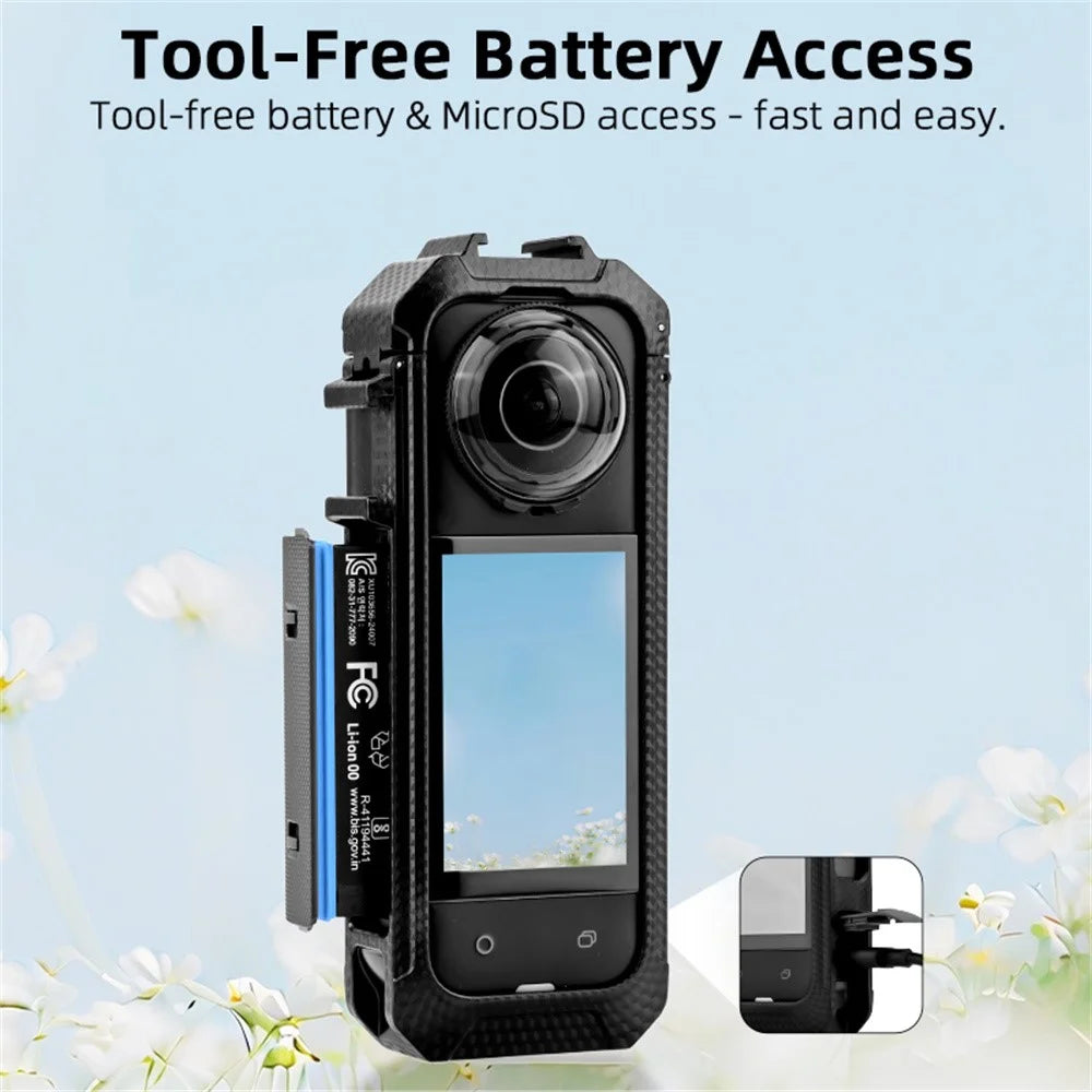 BRDRC For Insta360 X5 Anti Drop Plastic Protective Bezel Frame Shockproof Camera Sleeve - 6