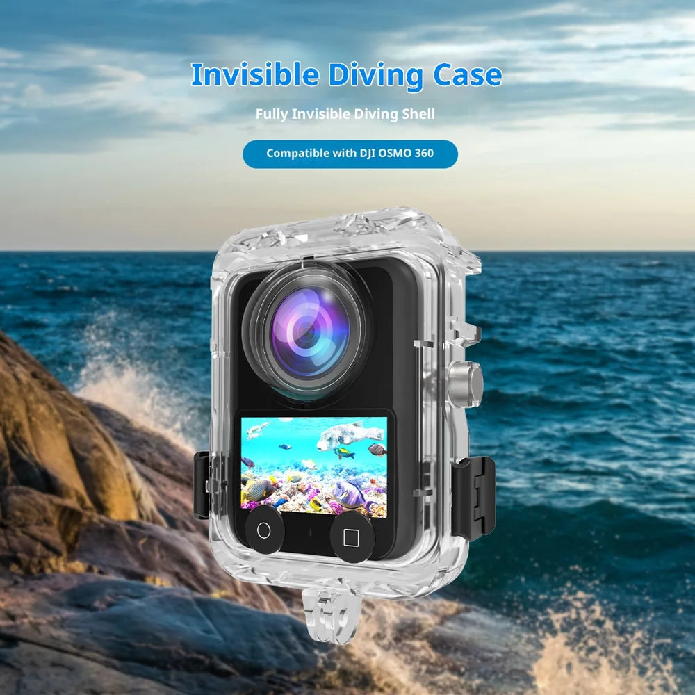 For DJI Osmo 360 Action Camera Quick Release Waterproof Housing 40m Underwater Photography Case - 2