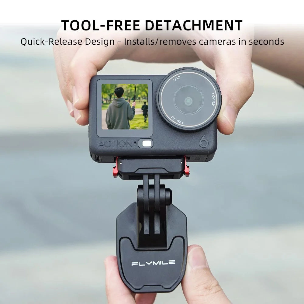 FLYMILE Motorcycle Windshield Mount for Action Cameras Clamp Holder - 6