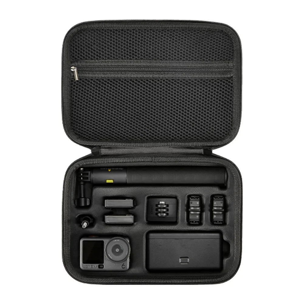 BRDRC For DJI Osmo Action 6 Storage Case Precision Molded Waterproof Shockproof Bag with Shoulder Strap - Black - 4