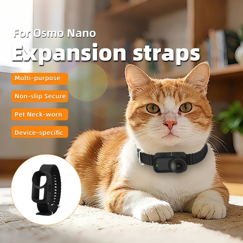 FLYMILE For DJI Osmo Nano Expansion Strap Adjustable Silicone Wristband - Black - 4
