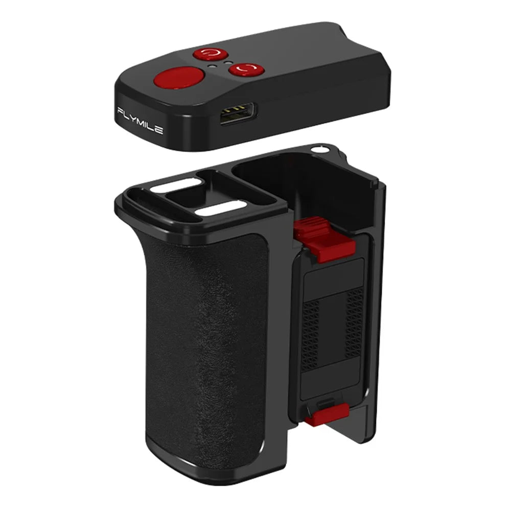 FLYMILE For DJI Osmo Action 6 Photography Handle Kit Bluetooth-Compatible Street Camera Grip Holder - Black - 2