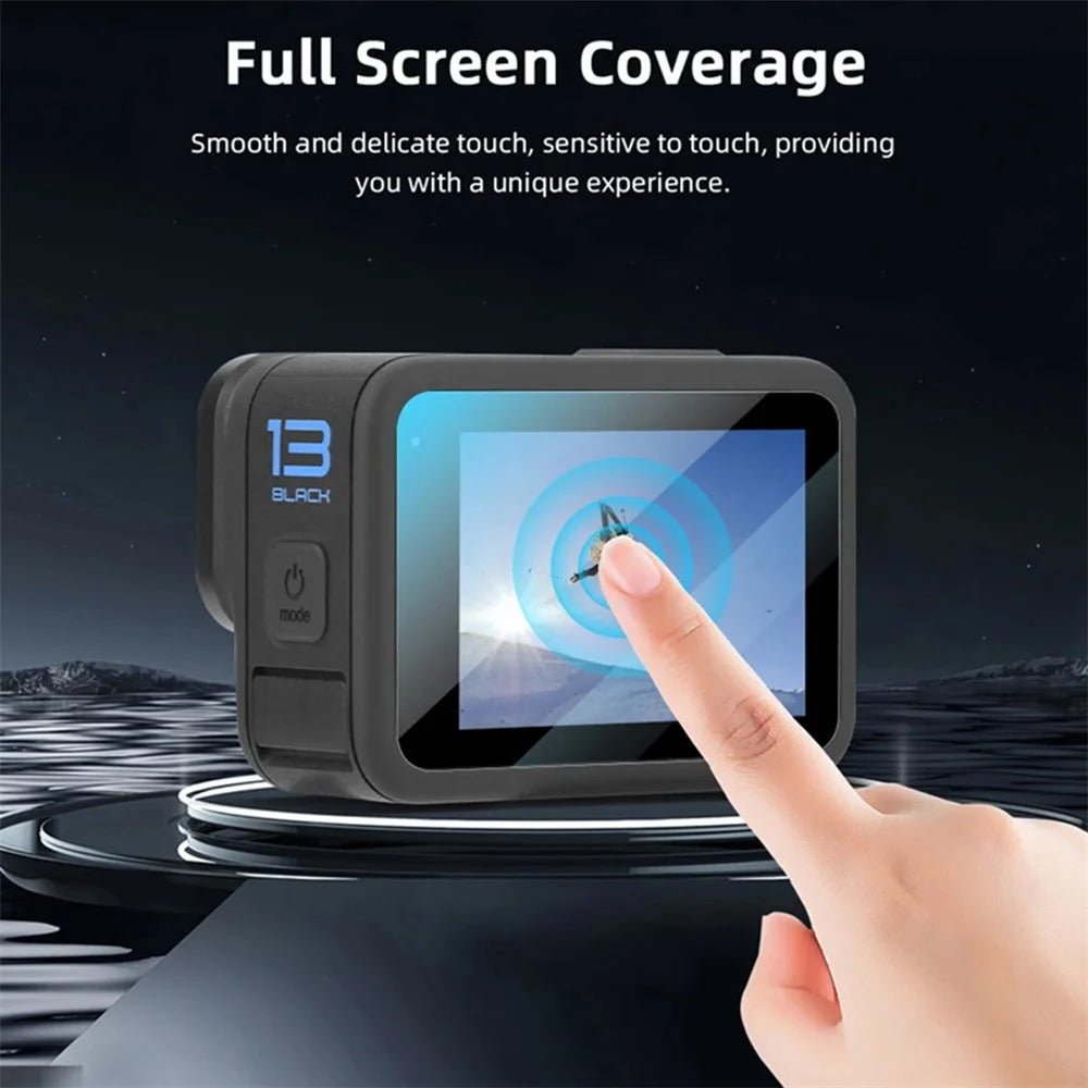 2 Sets for GoPro Hero 13 Home Screen Film + Front Screen Film + Lens Protector Tempered Glass Camera Film Set - Transparent - 2