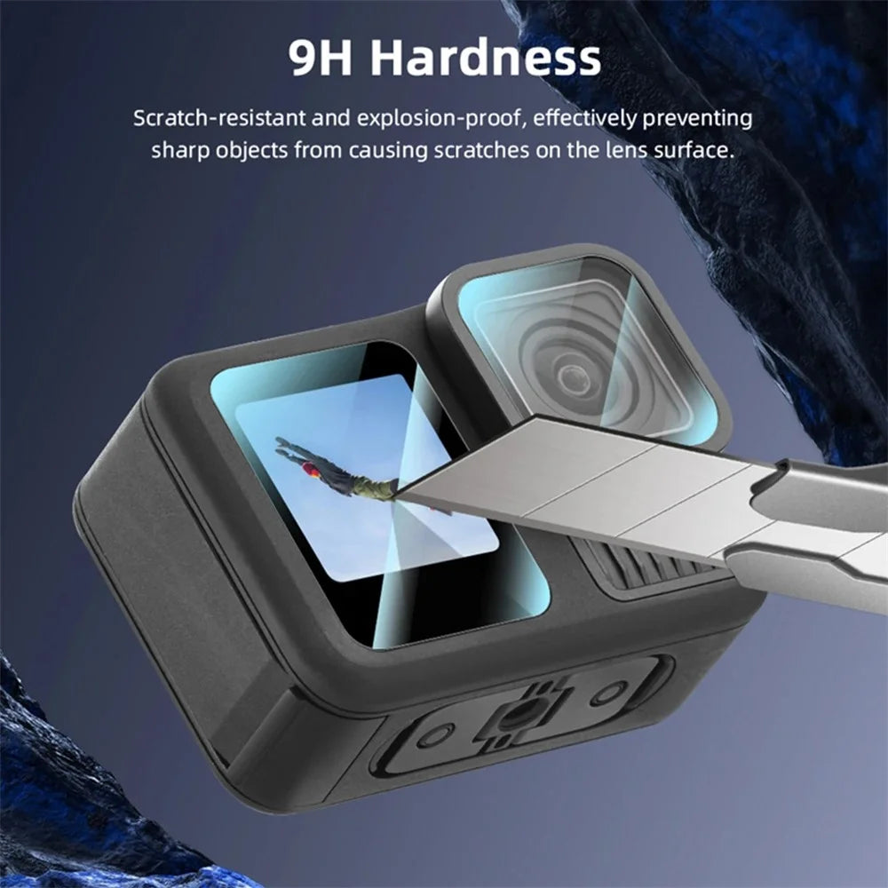 2 Sets for GoPro Hero 13 Home Screen Film + Front Screen Film + Lens Protector Tempered Glass Camera Film Set - Transparent - 5