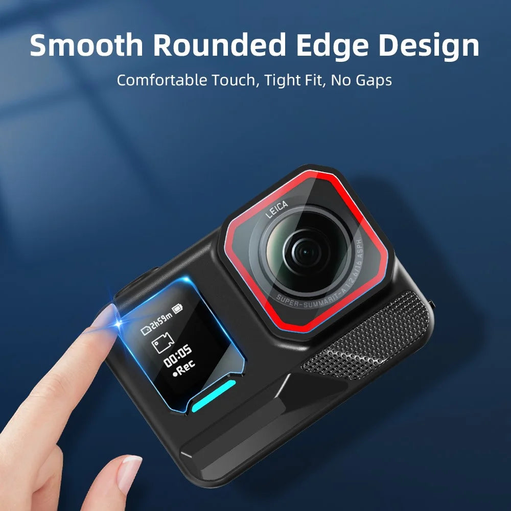 FLYMILE 1 Set For Insta360 Ace Pro 2 Camera Tempered Glass Screen Protector Front Rear Lens Film - Transparent - 7