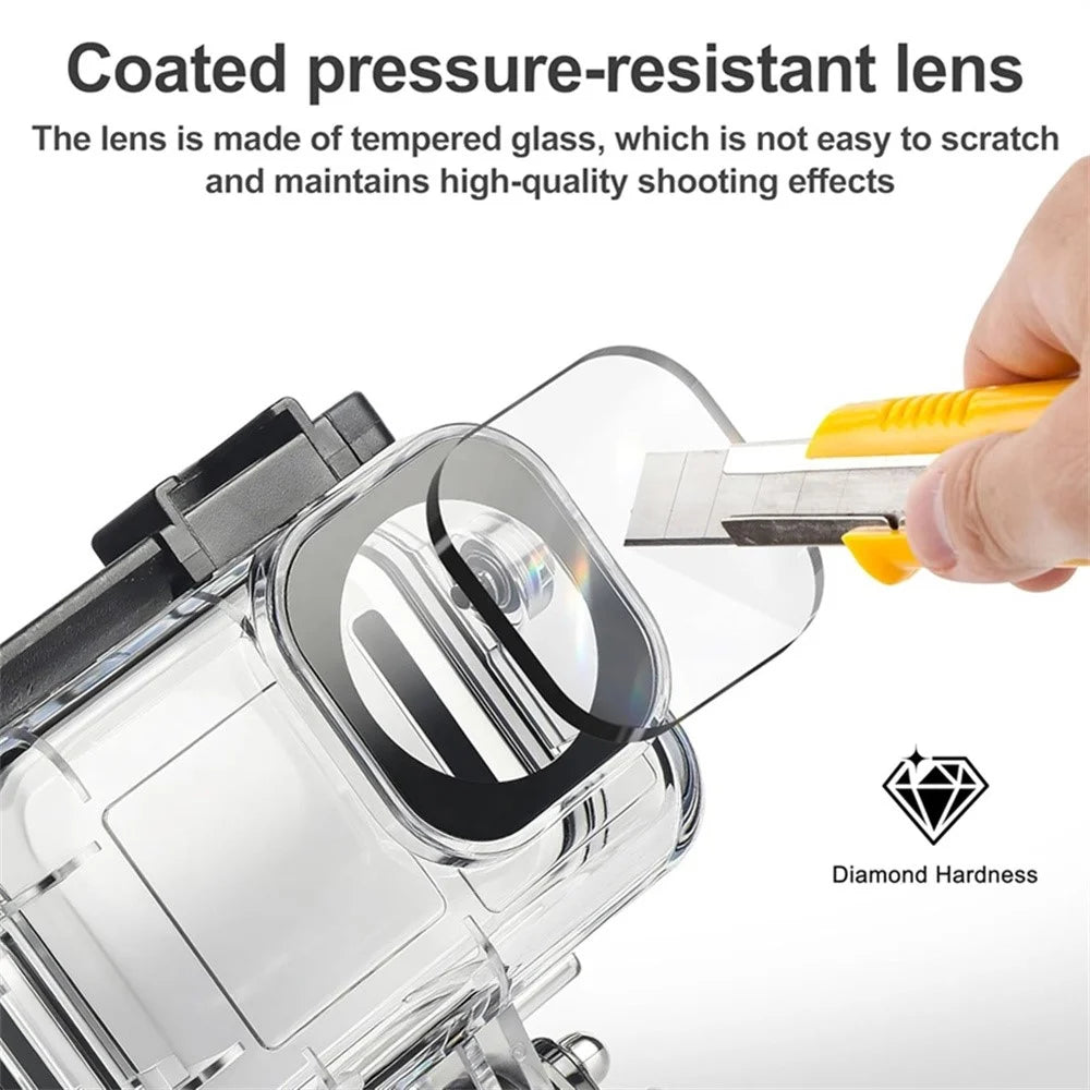 Waterproof Camera Case for DJI Osmo Action 5 Pro  /  4  /  3 Protective Cover with Dual Cold Shoe Mount Anti Fog Inserts - Black  /  White - 3