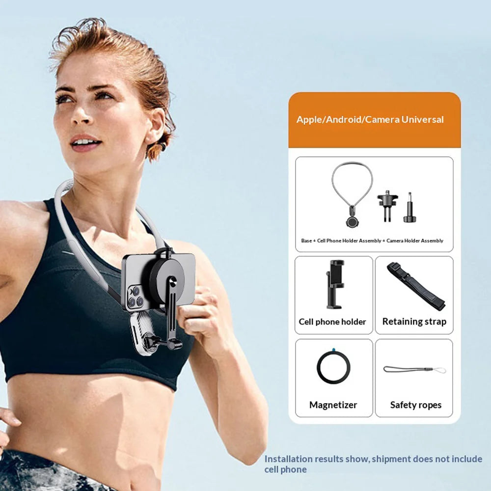 FUNSNAP SCS-NHO05 Magnetic POV Mount for Mobile Phone / Action Camera Anti-shake Neck Strap Wearable Phone Holder - 2