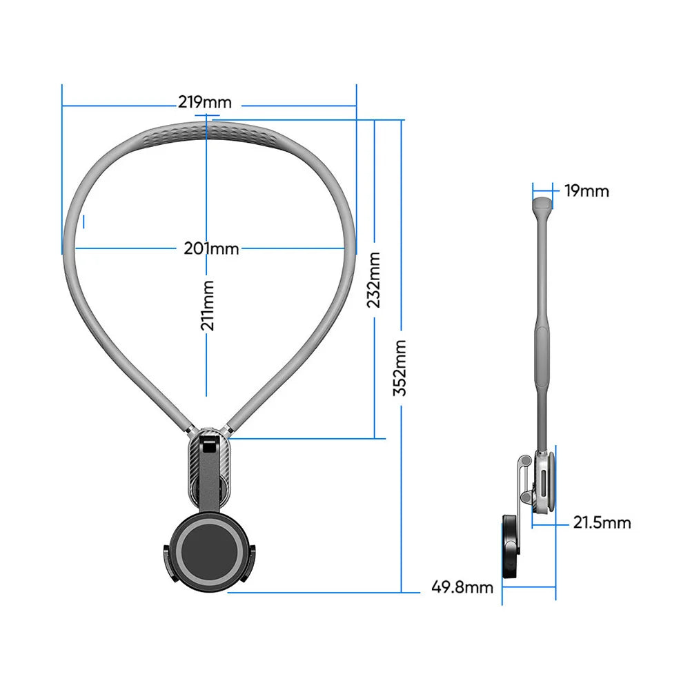 FUNSNAP SCS-NHO05 Magnetic POV Mount for Mobile Phone / Action Camera Anti-shake Neck Strap Wearable Phone Holder - 7