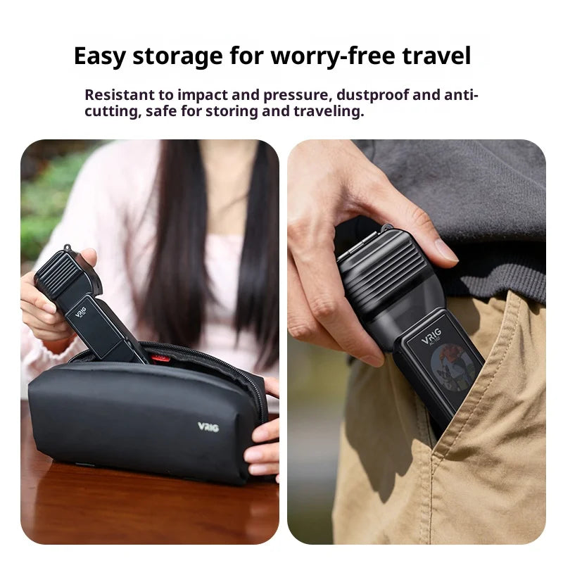 VRIG AC102 For DJI Osmo Pocket 4 / 3 Camera Gimbal Screen Lens Protector Cover Flip-Open Protective Case - 7