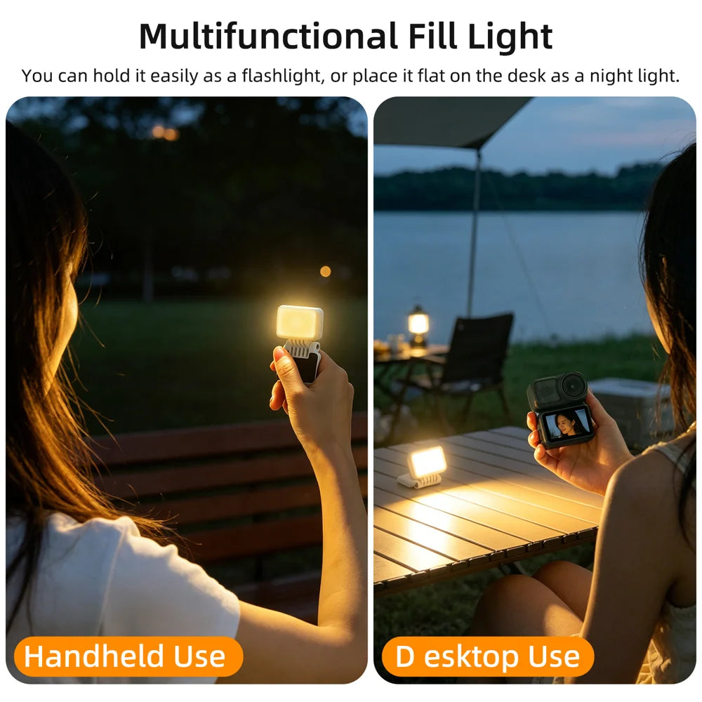 SUNNYLIFE For DJI Osmo Nano Magnetic Fill Light 3 Color Temperature LED Video Light Photography Accessories - Black - 7