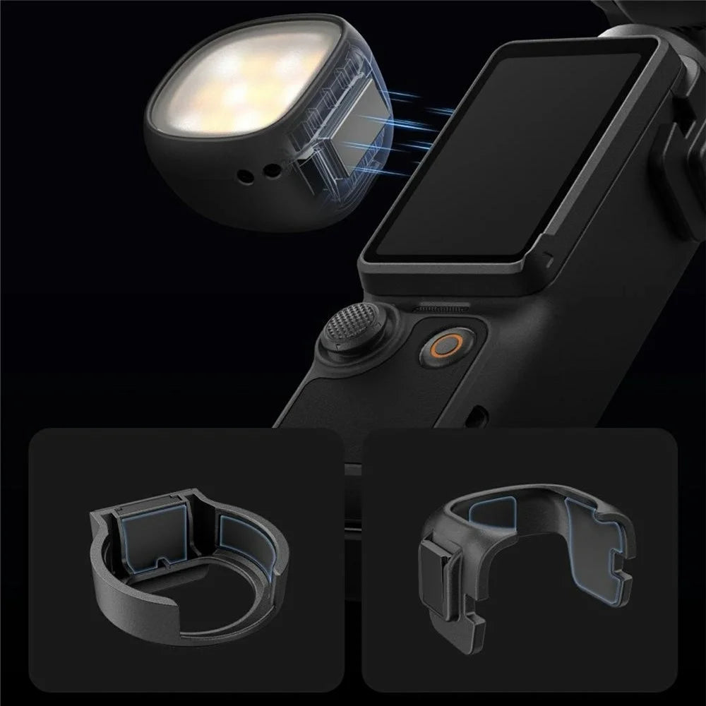TELESIN S5-BGD-21-TDJ 1Pc Mini Fill Light for DJI Osmo Pocket 4 / 4P Magnetic 3 Color Temp LED Video Light - Black - 3