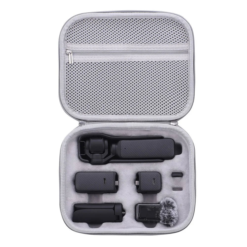 BRDRC For DJI Osmo Pocket 3 PU Leather Travel Shoulder Bag Plush Liner Carrying Case - 2