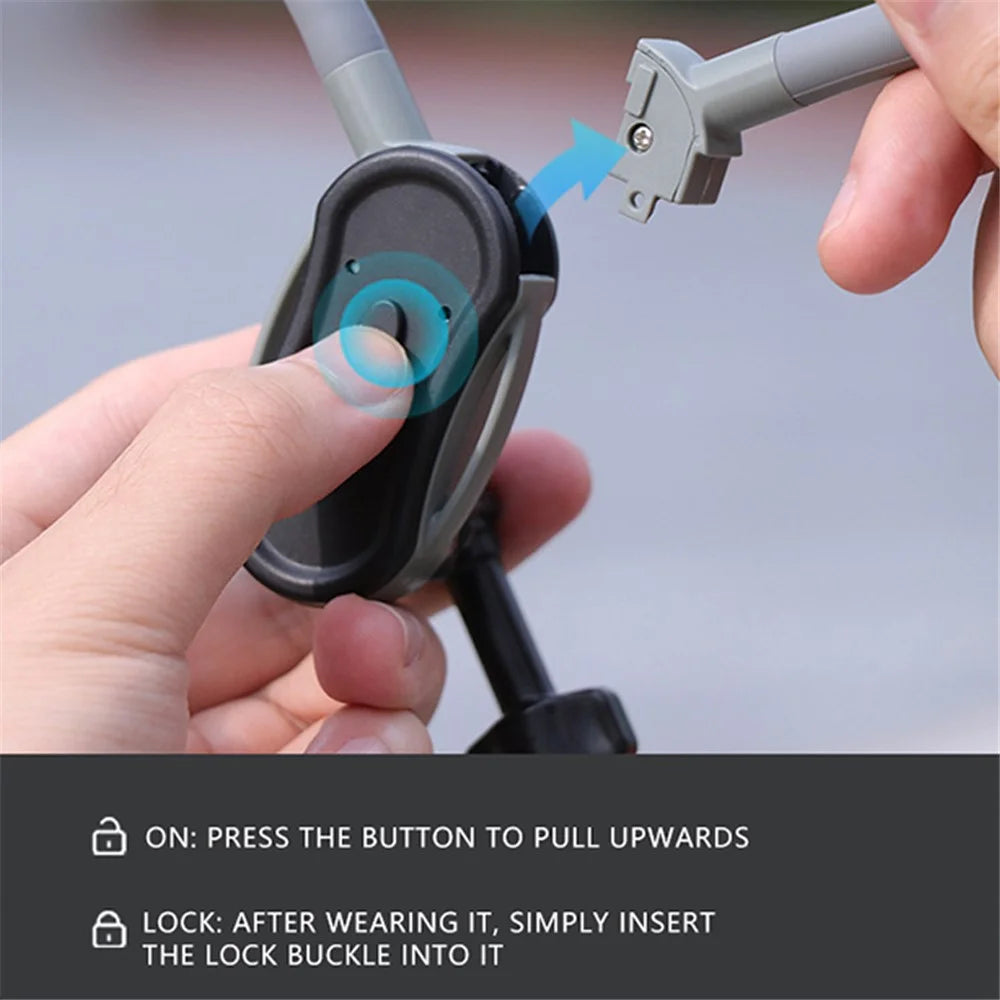 RUIGPRO For GoPro / Insta360 / DJI Action Camera Neck Mount Bracket + Anti-shake Strap + Phone Holder - 4