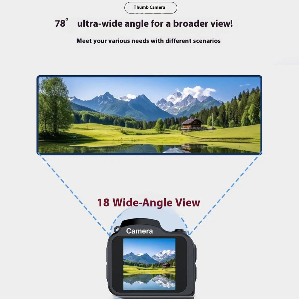 HJD-02 Mini Digital Camera For Kids Students 4K Video Recorder 64MP Portable Camera Travel Gift - Black - 4