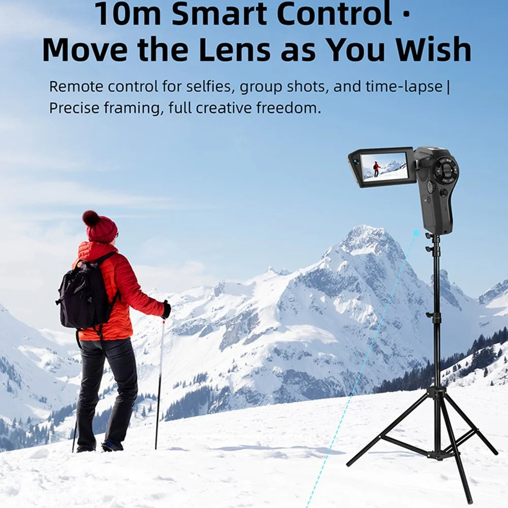 CD-V02 8K Video Camera 3.0 inch Flip Screen Camcorder 8X Optical Zoom Vlog Camera with WiFi for Travel (Standard Version) - White - 4