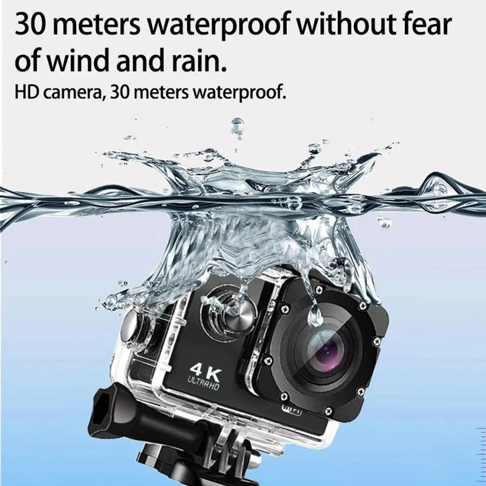 F200 2.0 Inch 140 Degree Wide Angle WiFi Underwater Action Camera 4K Video Cam - Black - 4
