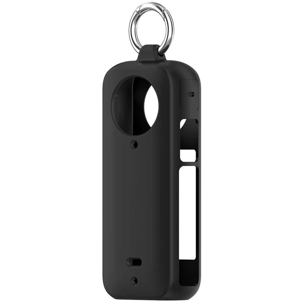 Soft Silicone Case for Insta360 X3 Action Camera Dustproof Protective Cover - Black - 2