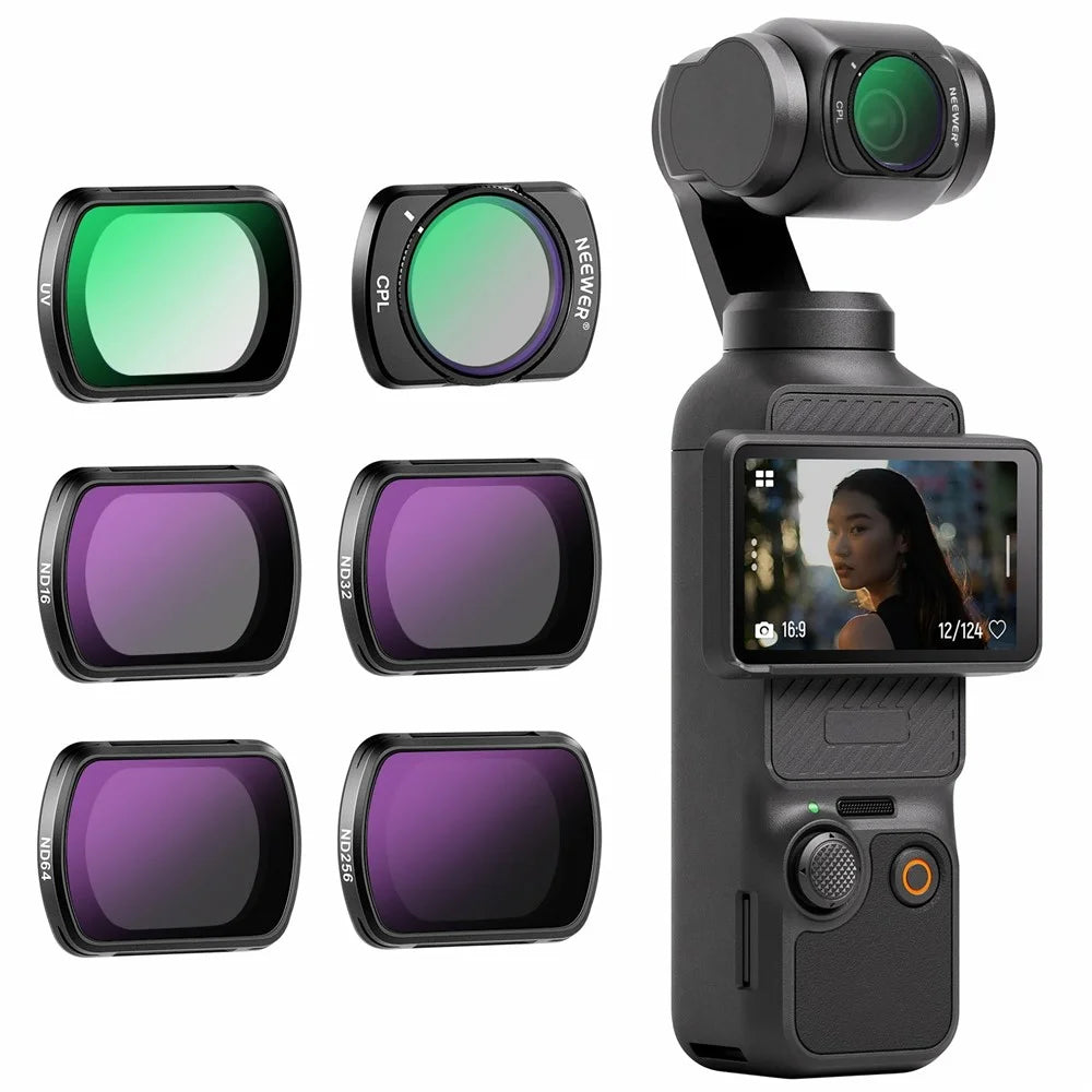 NEEWER For DJI Osmo Pocket 3 ND Filter Set ND16  /  ND32  /  ND64  /  ND256  /  UV  /  CPL Magnetic Filters - 2