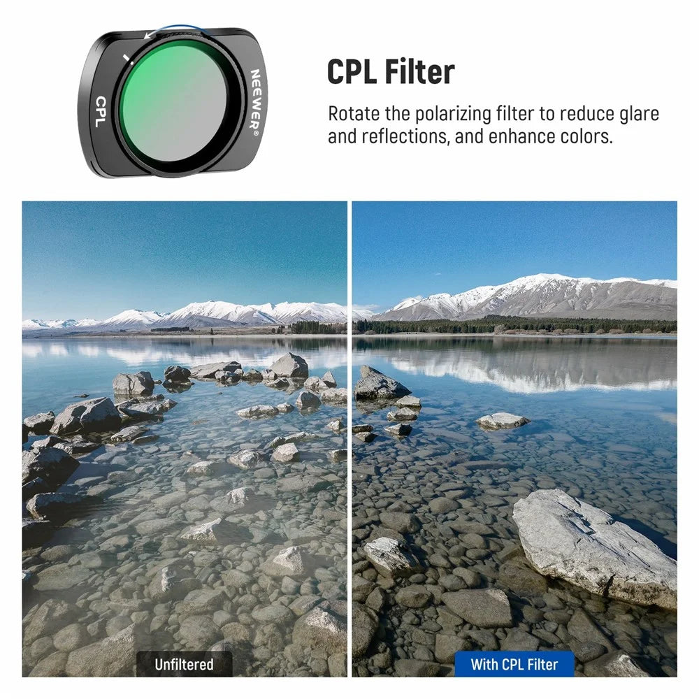 NEEWER For DJI Osmo Pocket 3 ND Filter Set ND16  /  ND32  /  ND64  /  ND256  /  UV  /  CPL Magnetic Filters - 5