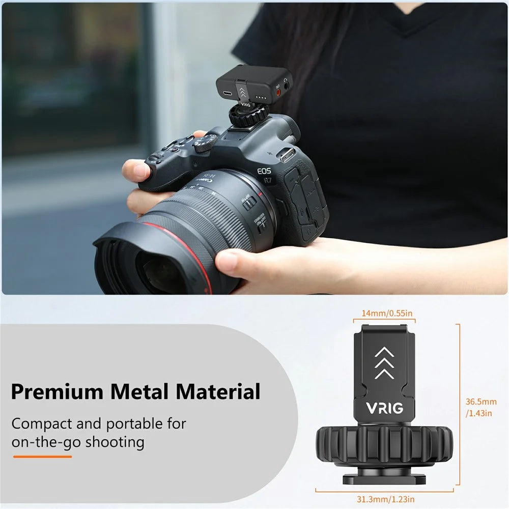 VRIG MC-02 For DJI Mic 2 Cold Shoe Mount Bracket 1 / 4 Thread Expansion Adapter Use On Tripod / Camera - 2