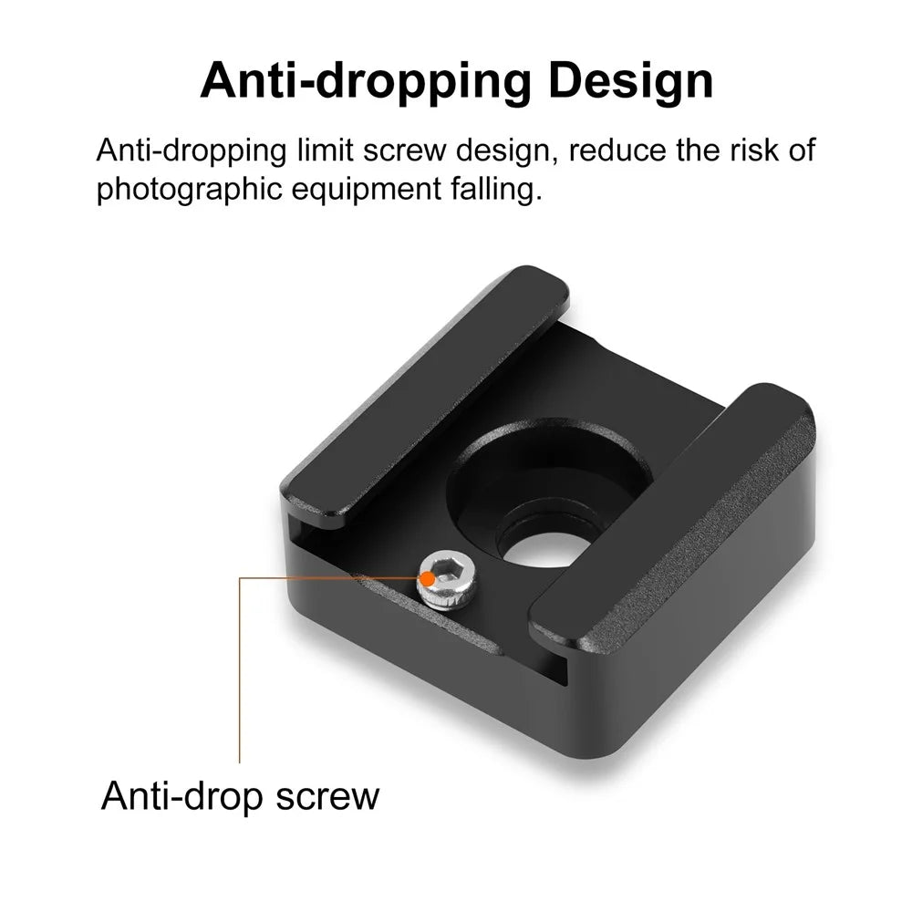 PULUZ PU3108B Cold Shoe Mount Adapter Expansion Base for Camera Cage Microphone Flash Light Bracket - 4