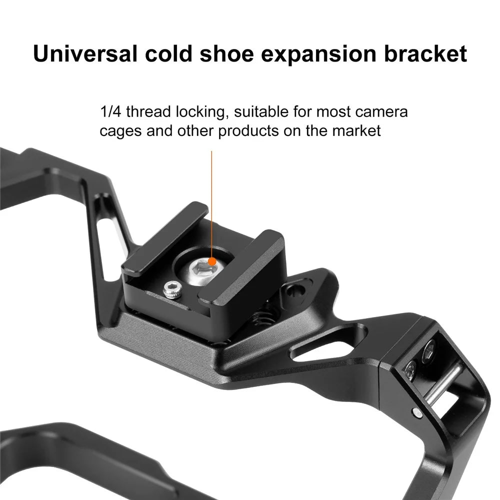 PULUZ PU3108B Cold Shoe Mount Adapter Expansion Base for Camera Cage Microphone Flash Light Bracket - 5