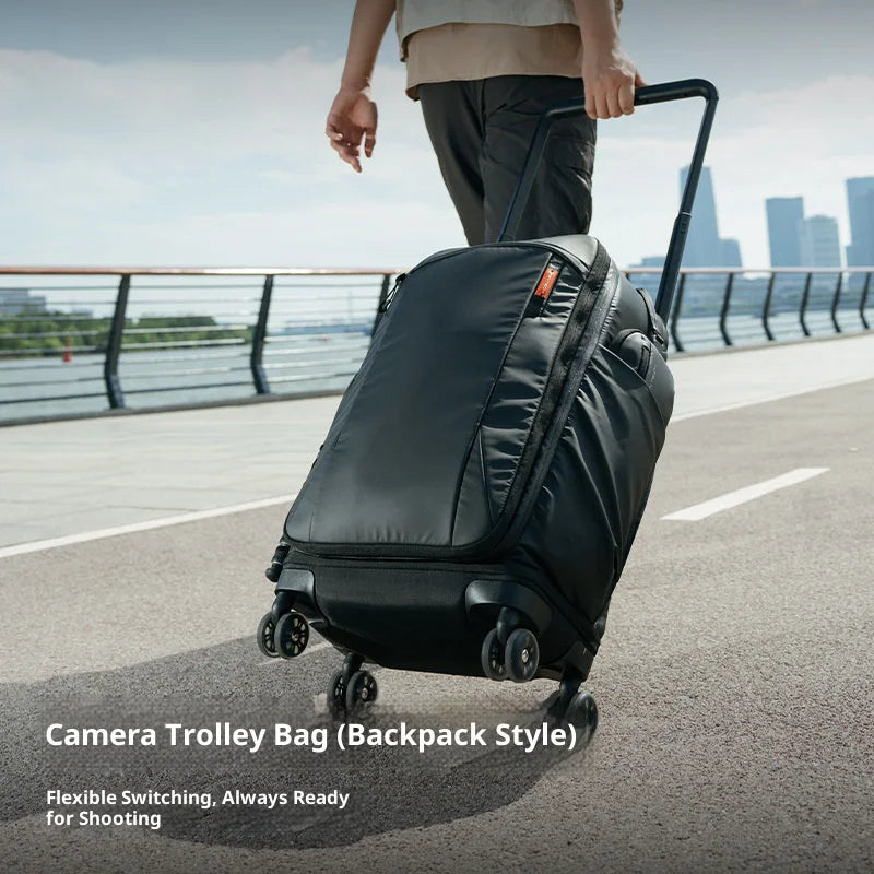 PGYTECH P-CB-180 2-in-1 Roller Camera Backpack 30L DSLR/SLR/Mirrorless Luggage Bag for Travel Photographers - Deep Space Black - 2