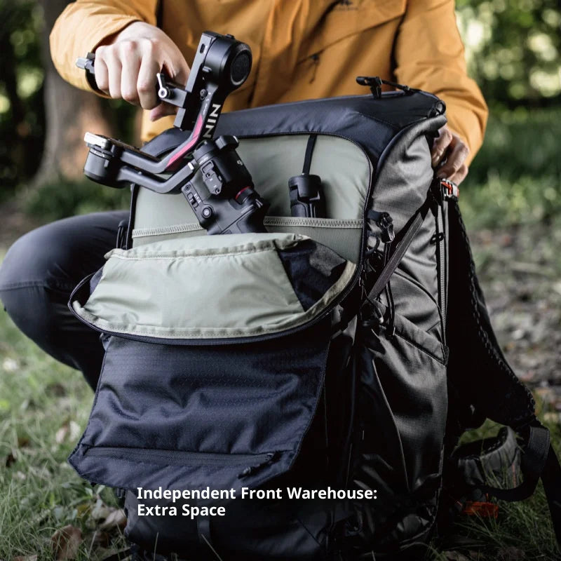 PGYTECH OnePro Focux DSLR Camera Photography Backpack 25L Travel Bag with External Compartment for Outdoor Hiking - Deep Space Black - 4