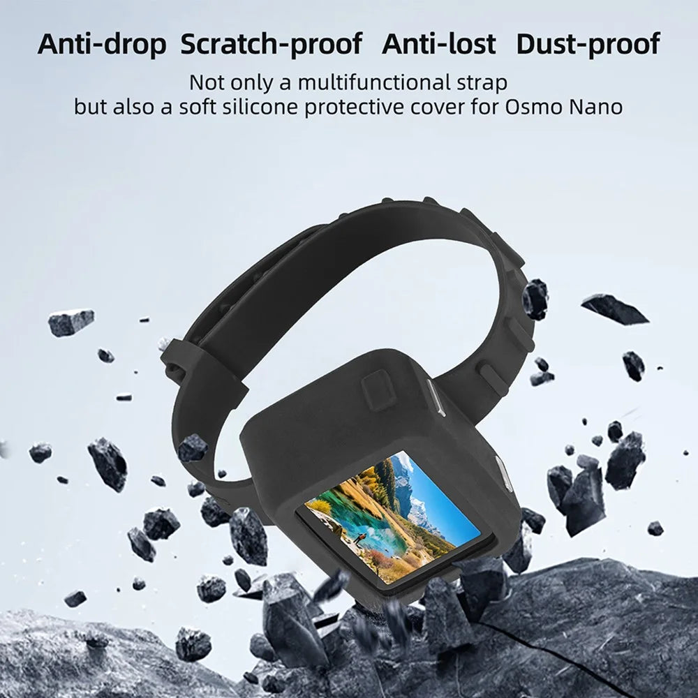 SUNNYLIFE ON-ZD117 For DJI Osmo Nano Integrated Silicone Case with Strap Camera Protective Cover - 4