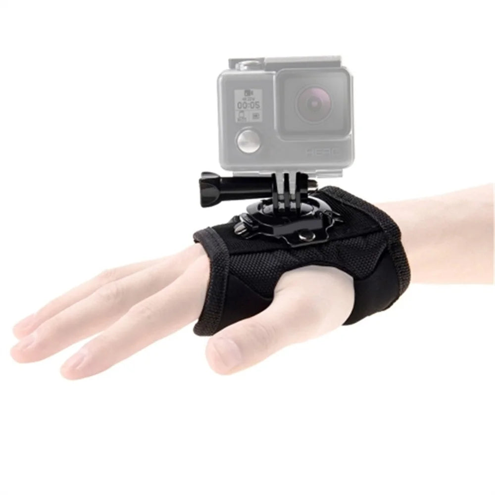 PULUZ PU162 360 Degree Rotation Glove Mount for GoPro / Insta360 / DJI Osmo Action Camera Hand Strap - 1