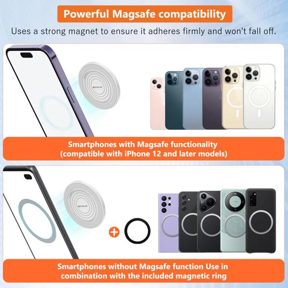 PULUZ PU736W Magnetic Selfie Makeup Mirror Portable Rear Camera Mirror - White - 7