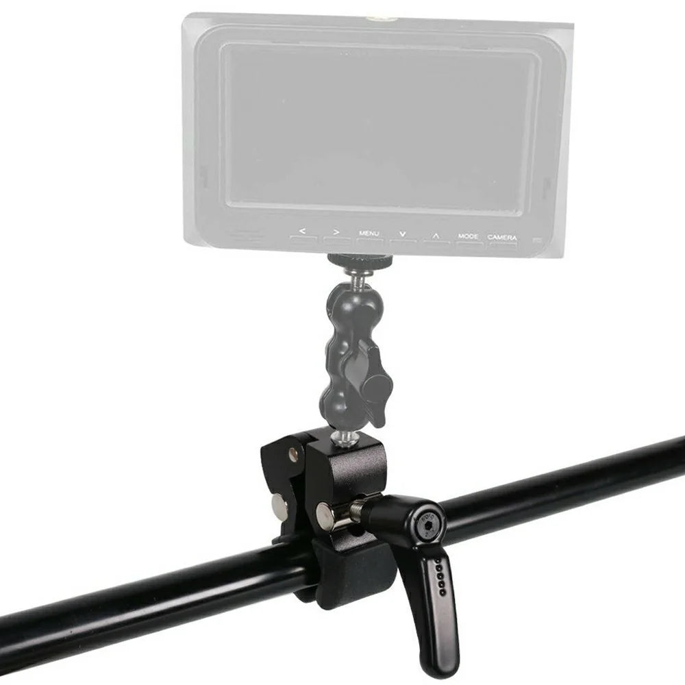 Z039 Photography Clamp 1 / 4''  3 / 8'' Thread Crab Pliers Clip for DSLR Cameras - Black - 1