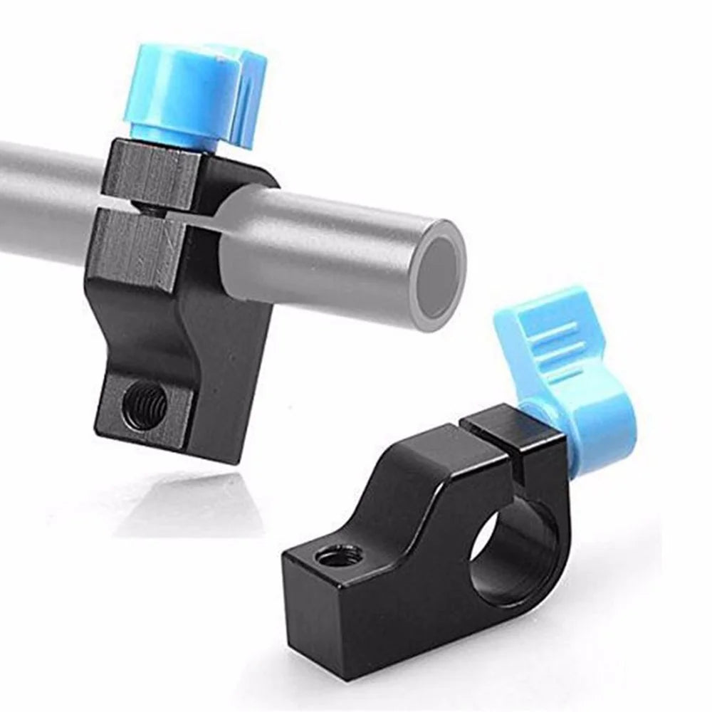 F189 1 / 4" Screw Thread Mount 15mm Rod Clamp Holder for DSLR Camera Rig Rail Magic Arm Support - 7