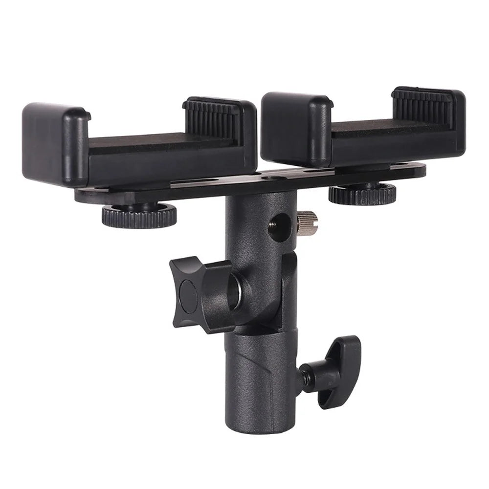Z011 Dual Head Mobile Phone Clip 360-Degree Rotation Live Streaming Cellphone Mount Clamp - 1