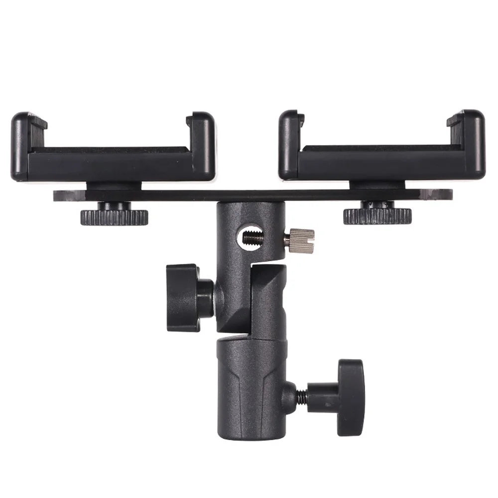 Z011 Dual Head Mobile Phone Clip 360-Degree Rotation Live Streaming Cellphone Mount Clamp - 3