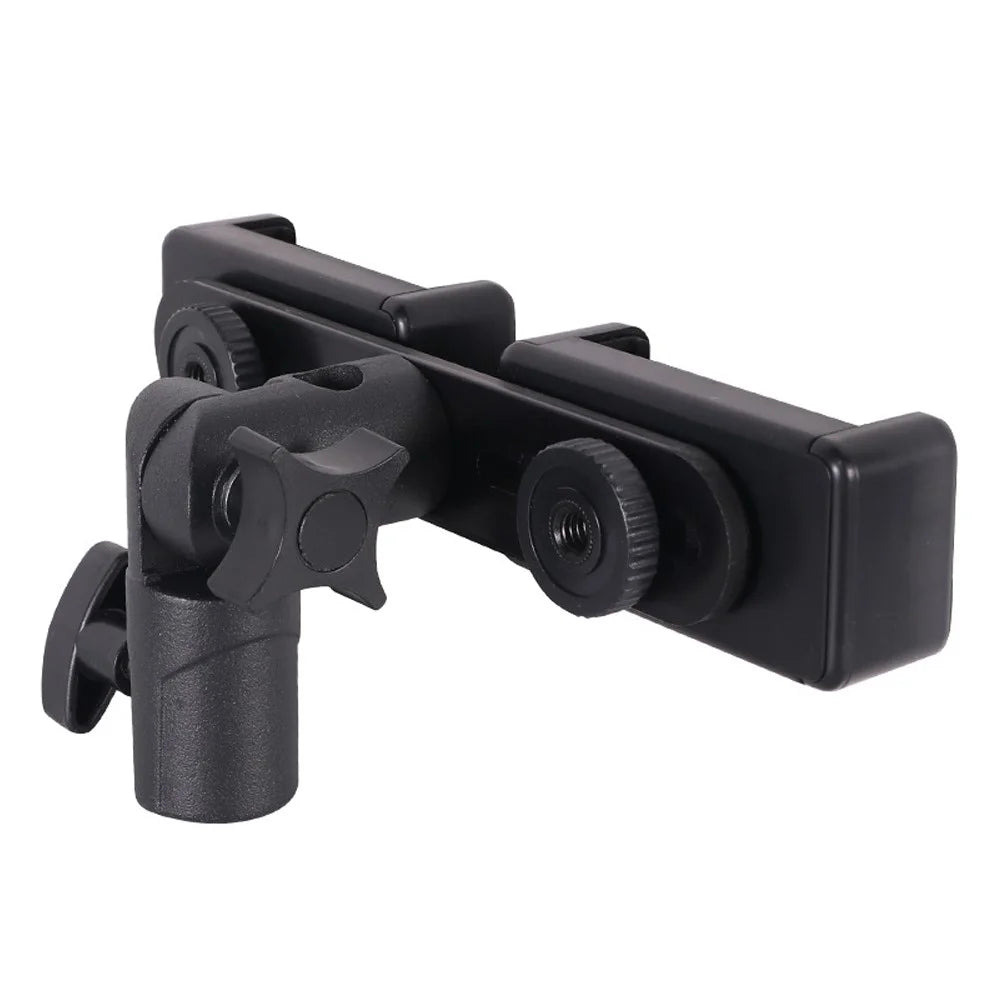 Z011 Dual Head Mobile Phone Clip 360-Degree Rotation Live Streaming Cellphone Mount Clamp - 5